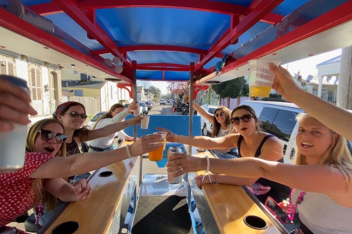 a group of people sitting at a table